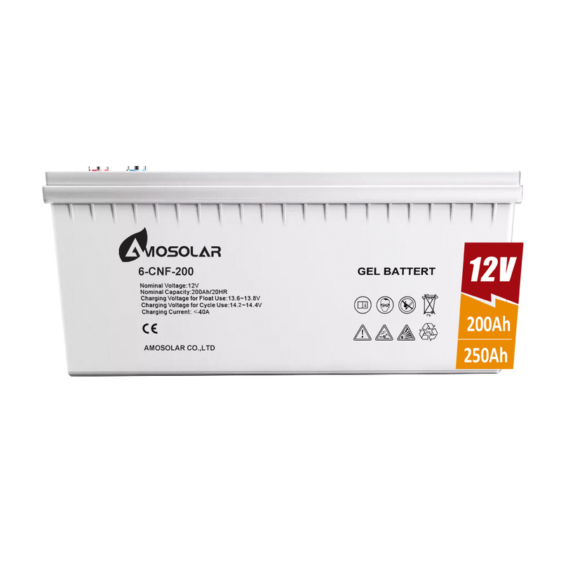250ah 12v Bateria de chumbo-ácido selada de longa duração e confiável para o sistema de energia solar