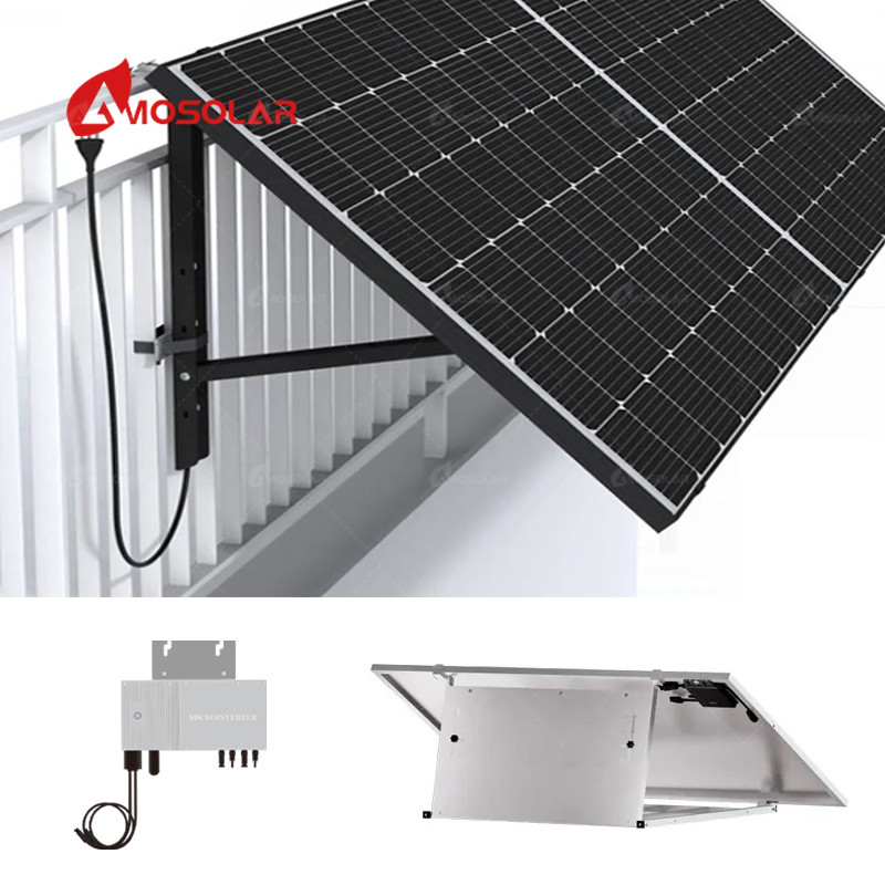 MPPT Sistema de suporte de painéis solares para varanda Amosolar On Grid Hybrid 800w 1000w 1200w