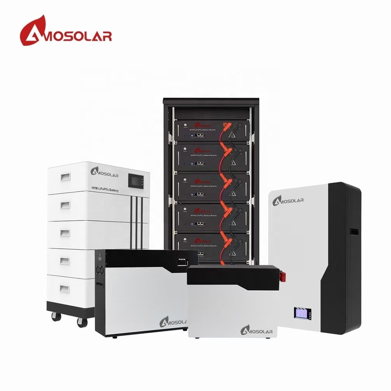 Sistemas Elétricos LiFePO4 5Kwh 10Kwh Bateria de íons de lítio montada em rack 48V 51.2V