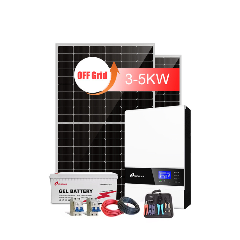 Tudo em um sistema de energia solar de 1,5 kW com painéis de silício monocristalino