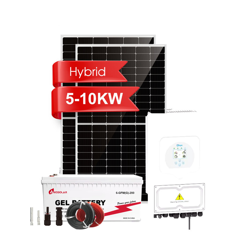 Bateria de íons de lítio de 1-50KW Amosolar híbrido de rede solar para casa