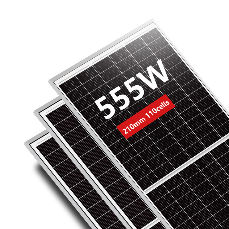 Kit de painéis solares bifaciais de 28,6 kg 535 540 545 550 555 watts para instalações fora da rede