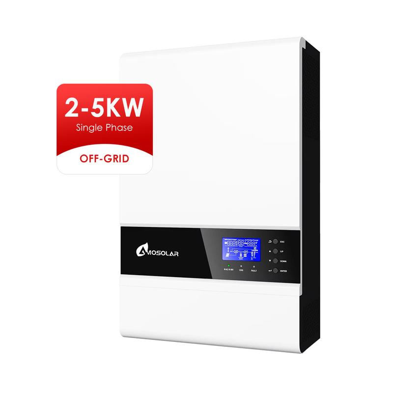 Inversor solar Amsolar 3KW 5KW 8KW 10KW Off Grid com faixa de tensão MPPT de 60-115Vdc
