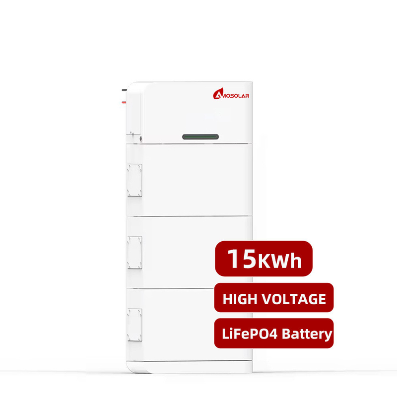 15360 Wh Bateria de lítio em torre de alta tensão empilhável para sistema de armazenamento de energia solar