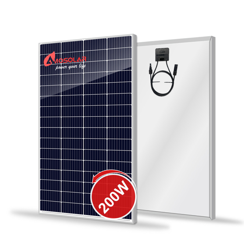 Painel Solar PERC de Meia Célula de 200 W com 11,28 Vmp e Dimensões do Painel de 1405*700*30mm