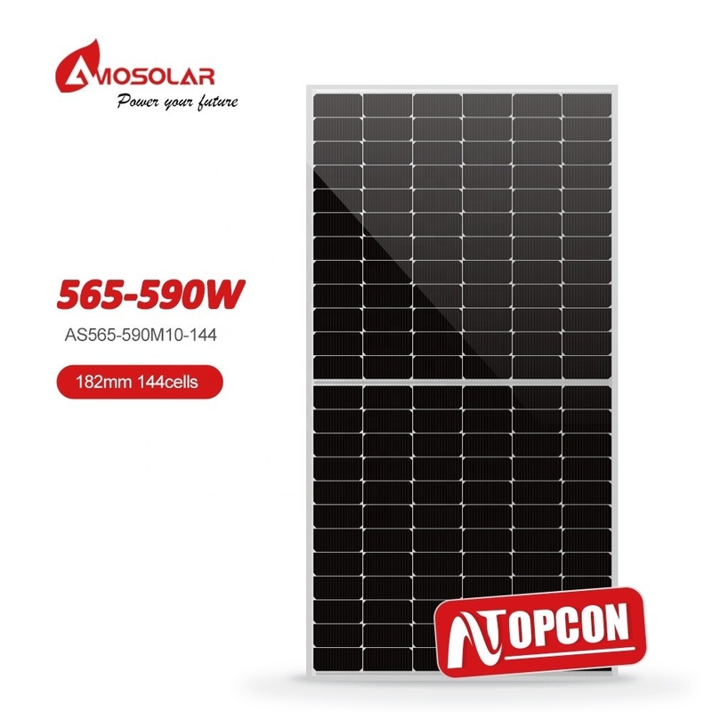 550W 560W 575W 580W 600W 620W Painel solar de tipo N com quadro de liga de alumínio anodizado