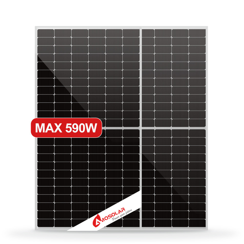 Módulo fotovoltaico solar mono tipo N de meia célula de 182 mm 570W 580W 590W com caixa de junção IP68