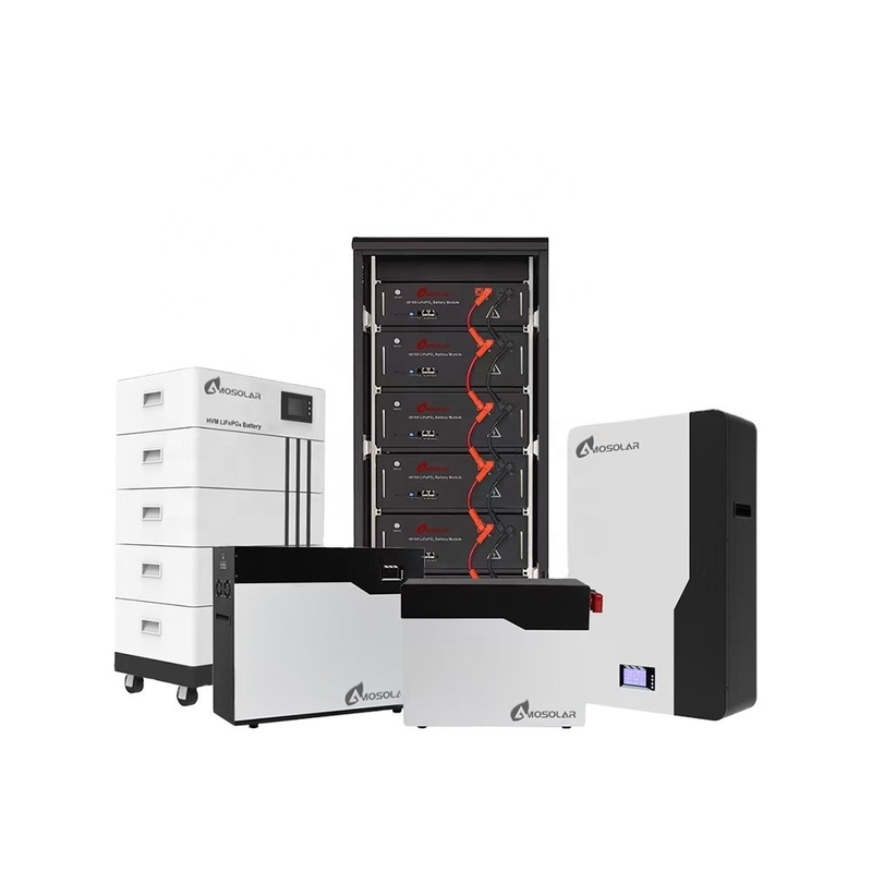 Amosolar 24v 48v 100ah 200ah 5kwh 10kwh 20kwh Lifepo4 Bateria para energia solar de backup