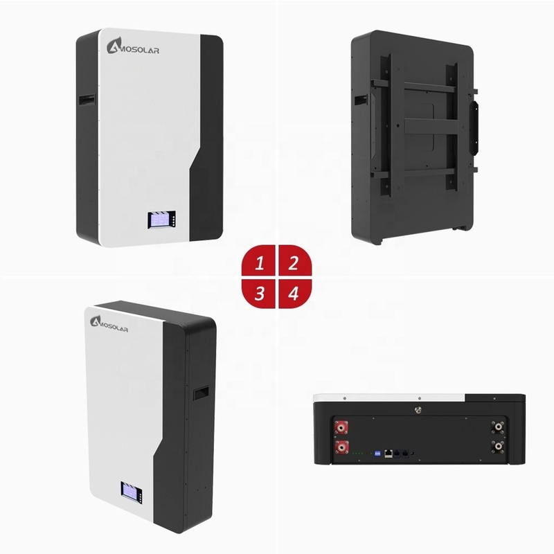 Amosolar 48V/51.2V 100ah 200ah 5kwh 10kwh 2.5kwh Bateria de íons de lítio para armazenamento solar