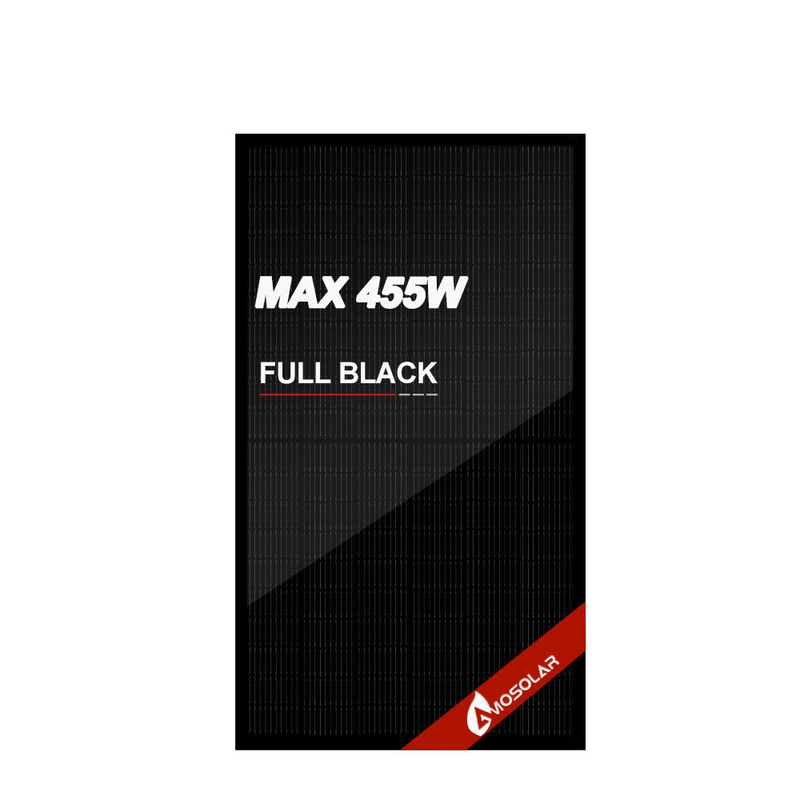 Amosolar 410w 420w 430w 550w Painel solar todo preto tipo N com eficiência de painel de 21%