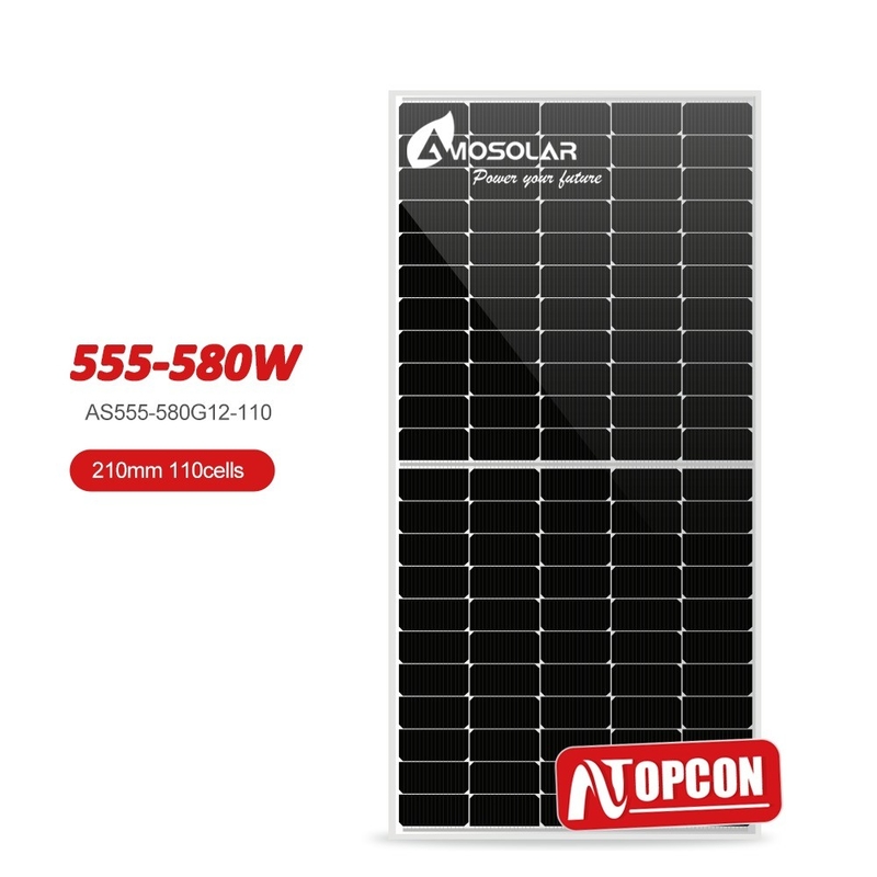 Painéis solares monocristalinos de 210 mm tipo N 560W 570W 580W para sistema de energia solar