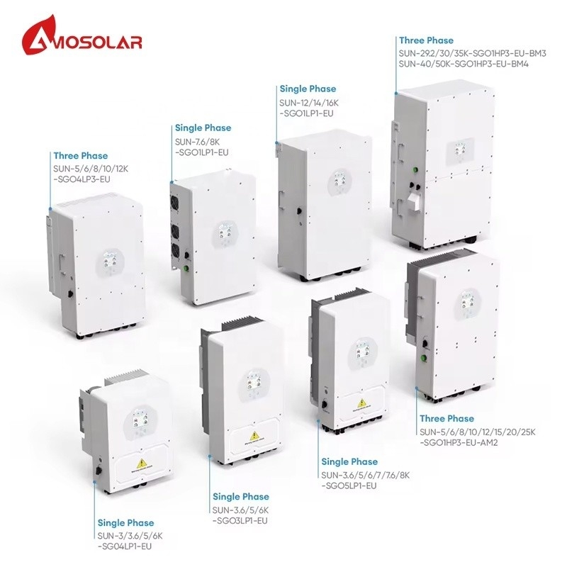 Inversor solar de corrente de fase única de 6kw com saída de 220V/230V/240V e conversão solar